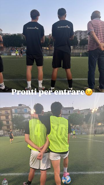 Giocatori di spalle pronti a entrare